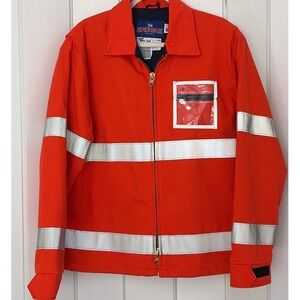 Spiewak MTA LIRR Flame Resistant Reflective Work Jacket Orange Made in USA